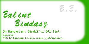 balint bindasz business card